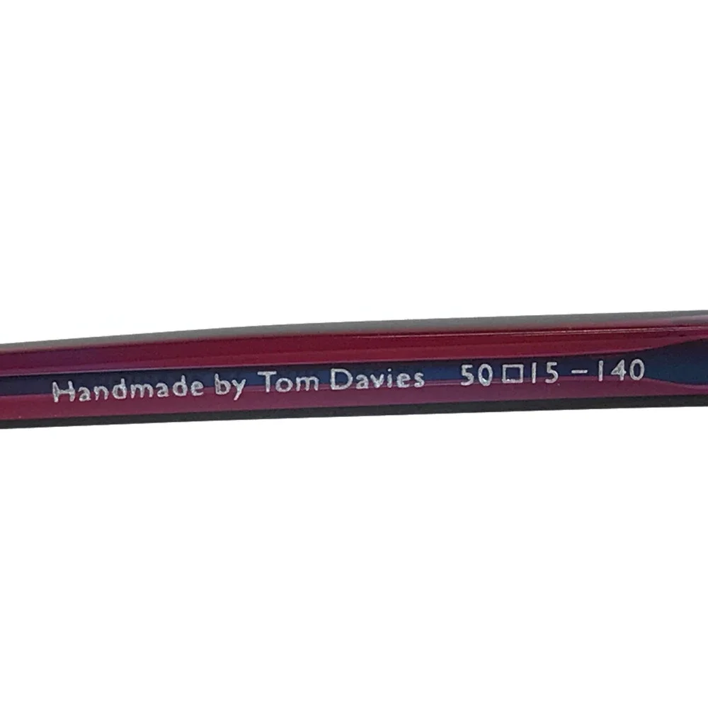 Tom Davies Eyeglasses Frames TD760 Col. 1018 Blue Purple Red Horn 50-15-140